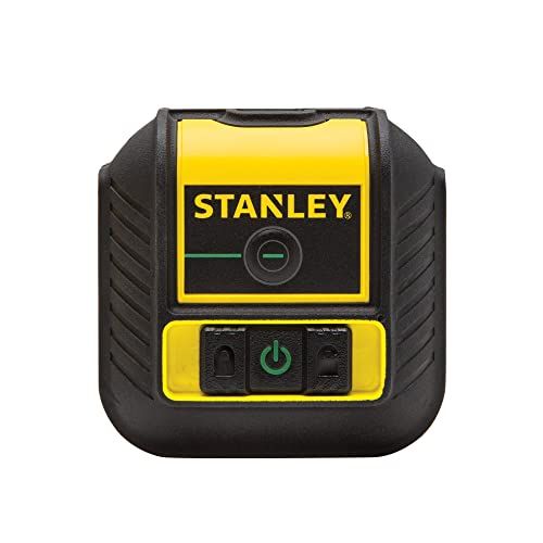 Stanley STHT77592-1: Niveau Laser Croix + Équerrage Cross90 - Faisceau vert 4x plus lumineux - étanche IP50 - double filetage 1/4" - portée 16m - Précision +/- 5mm - revêtement renforcé